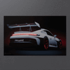 Porshe 911 GT 3 Back Brake Light Glowing Portrait | High Gloss | The Glow Frame Co.