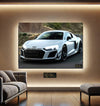 Audi R8 Headlight Glowing Portrait | High Gloss | The Glow Frame Co.