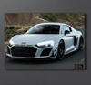 Audi R8 Headlight Glowing Portrait | High Gloss | The Glow Frame Co.