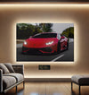 Lamborghini Huracan Head Light Glowing Portrait | High Gloss | The Glow Frame Co.